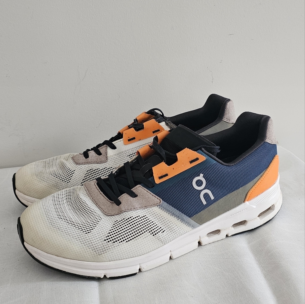 ON Running Cloudrift Womens Ivory/Storm Athletic Sneakers, Shoes - Picture 6 of 11